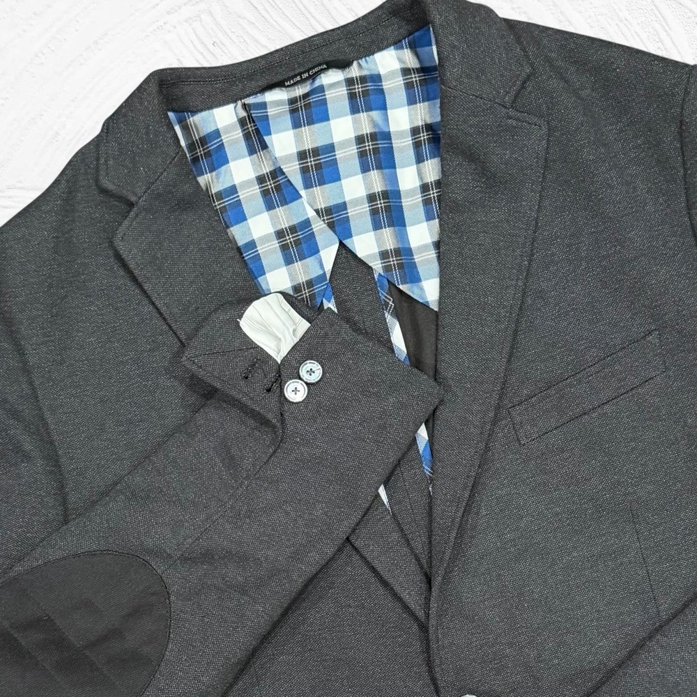 Banana Republic Blazer 44L Gray Tailored Fit Emmetex Italian Fabric Unstructured